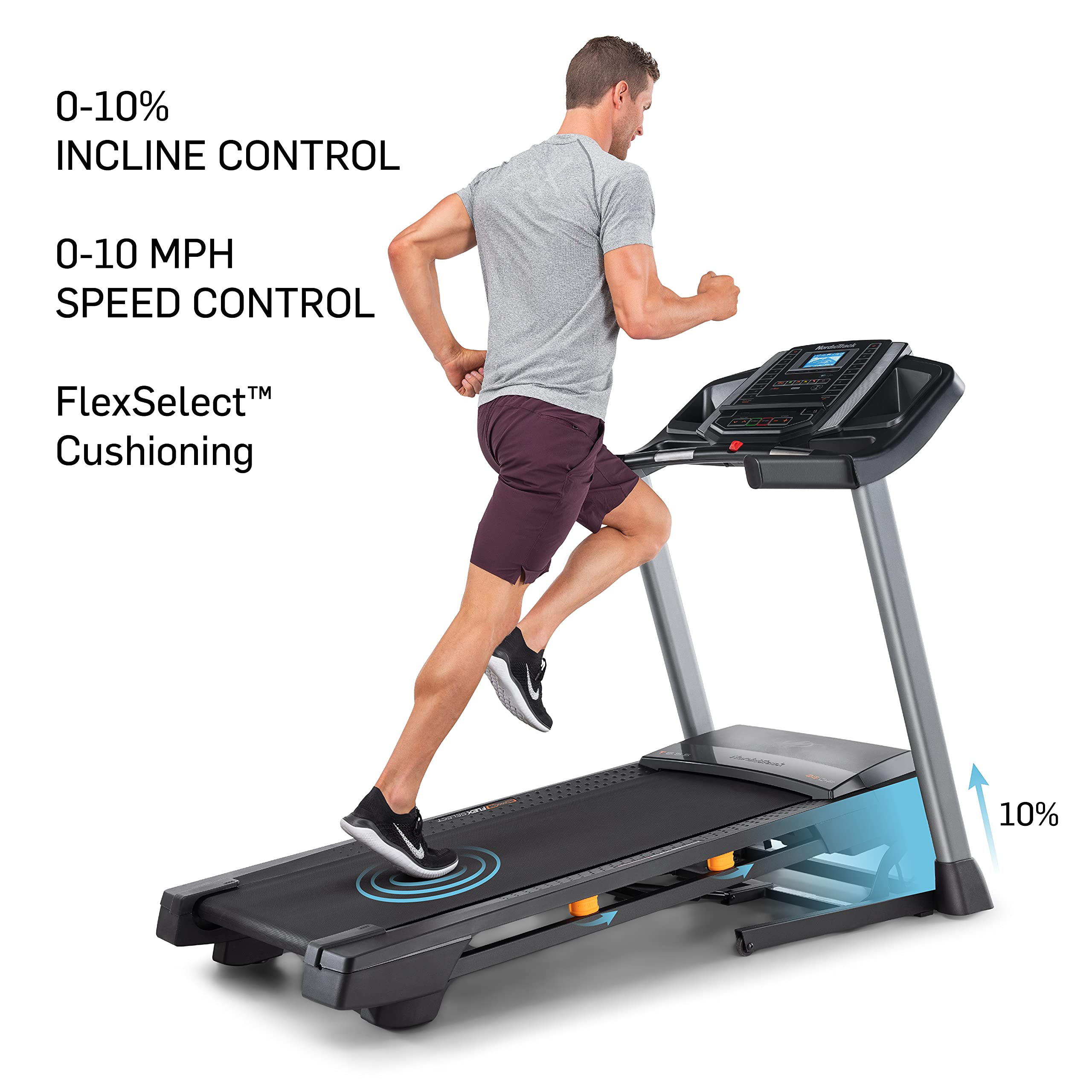 NordicTrack T Series: Perfect Treadmills for Home Use, Walking Treadmill with Incline, Bluetooth Enabled, 136 kg User Capacity